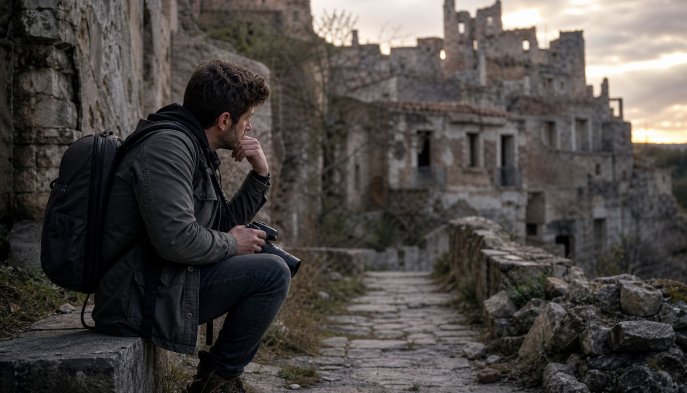 À quoi pense un photographe devant une cité oubliée ?