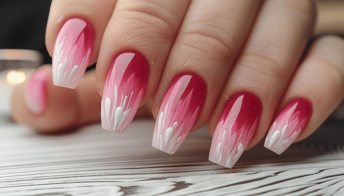 Les secrets pour réussir une manucure dégradée rose et blanc